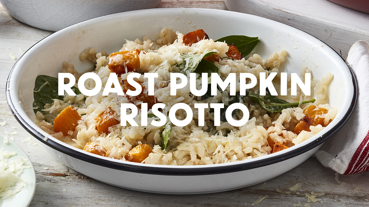 Roast Pumpkin and Spinach Risotto